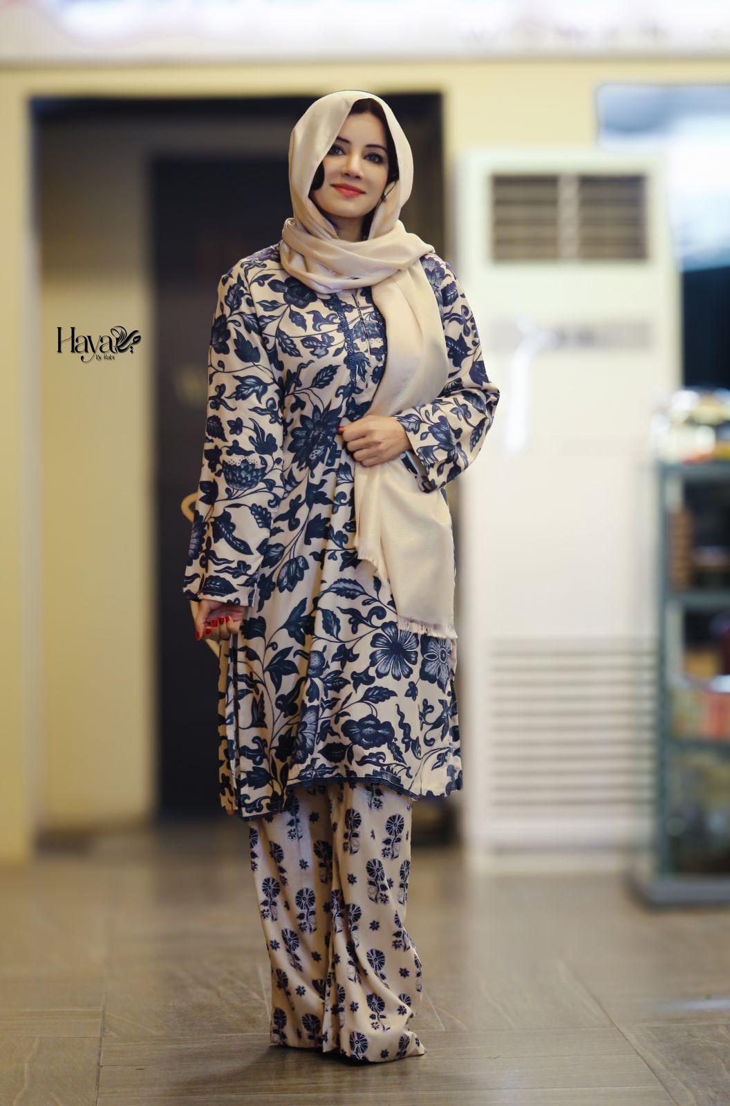 2 Pc Indigo Suit