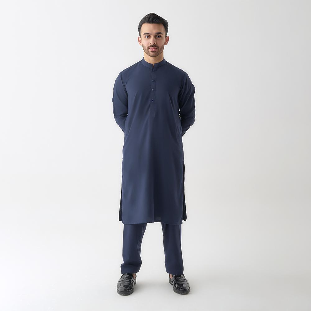 Navy Blue Traditional Shalwar Kameez