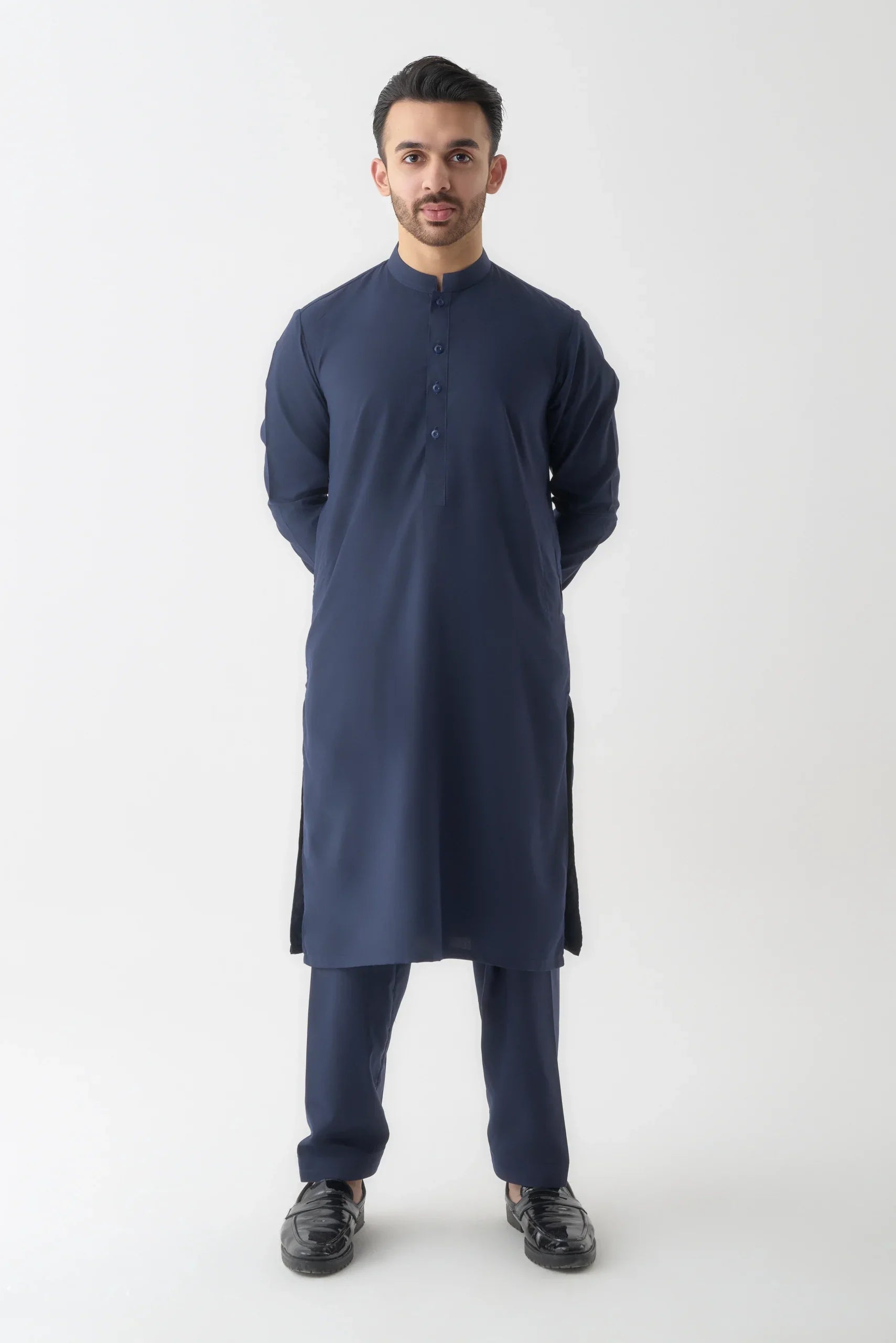 Navy Blue Traditional Shalwar Kameez