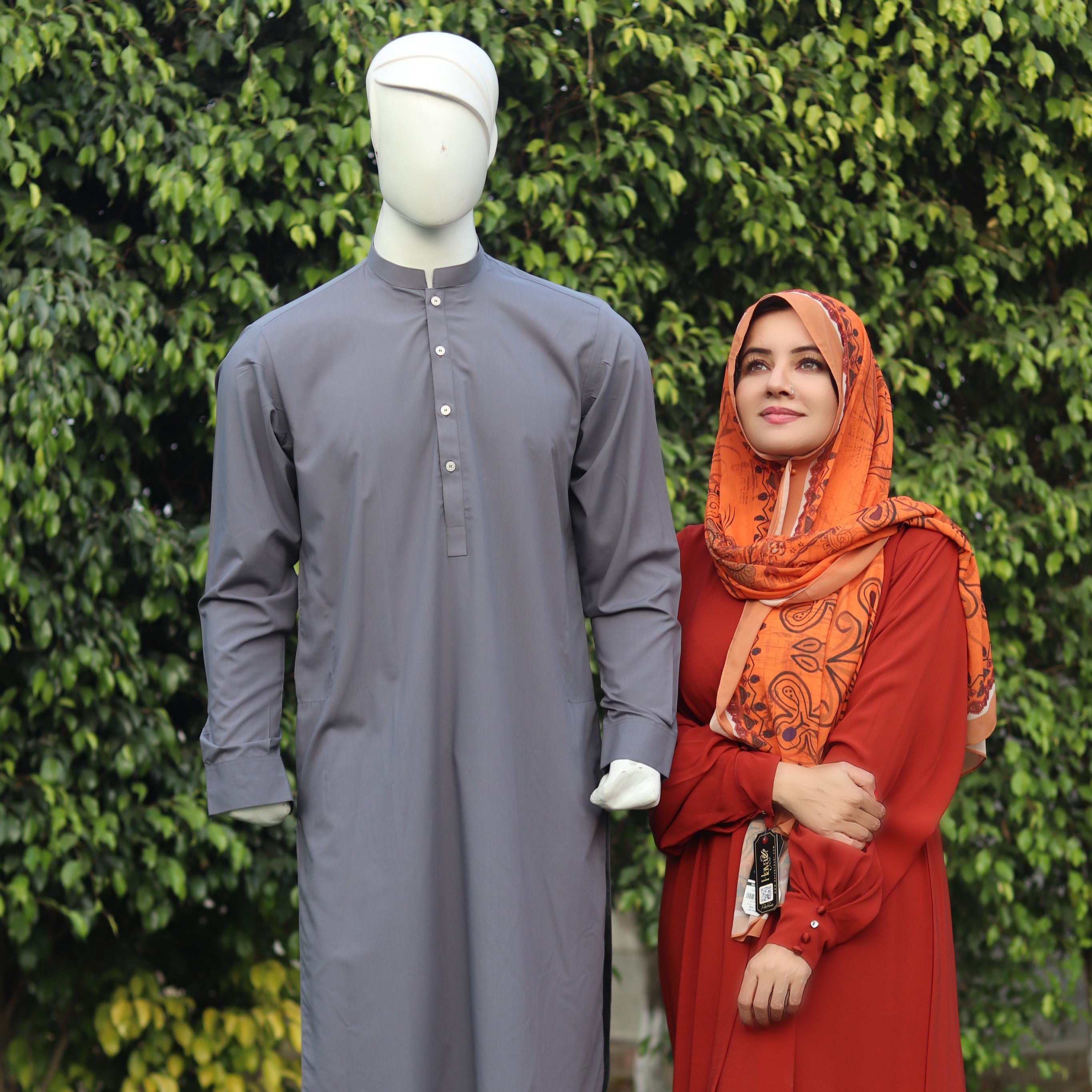 Stylish Grey Shalwar Kameez